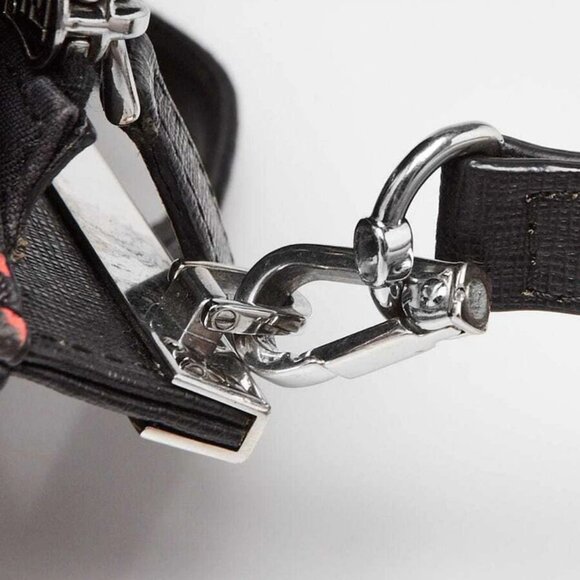 Fendi Black/Red/White Striped Saffiano Leather Demi Jour Shoulder Bag - Picture 7 of 12